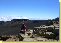 Doreen in the crater