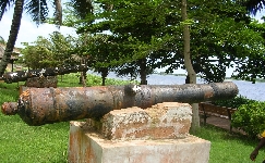 Badagry - Cannon used to fight slave traders after abolition proclaimed in England